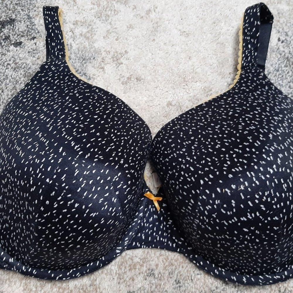 Cacique Blk&White Full Coverage Padded underwire Bra 38F